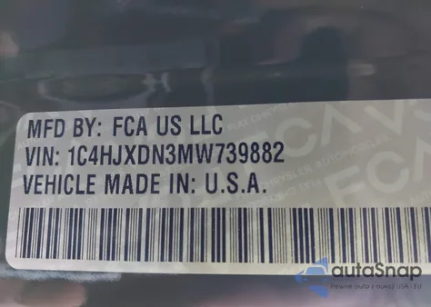 2021 Jeep Wrangler Unlimited Willys 4X4 from USA, damaged, VIN 1C4HJXDN3MW739882